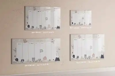 Magnetisk tegnetavle ugeplanner med dyr
