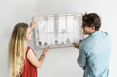 Magnetisk tegnetavle ugeplanner med dyr