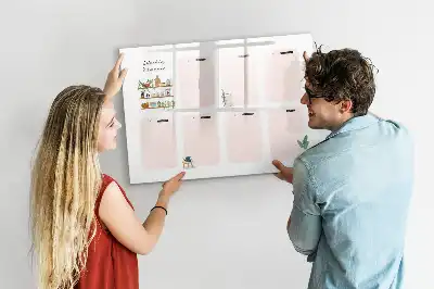 Ugeplanner med magnetisk overflade til tegning