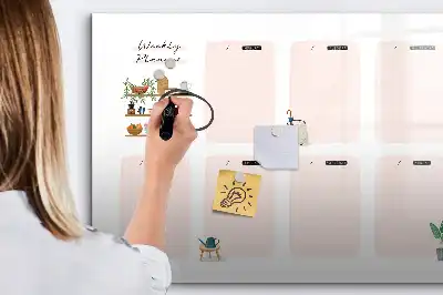 Ugeplanner med magnetisk overflade til tegning