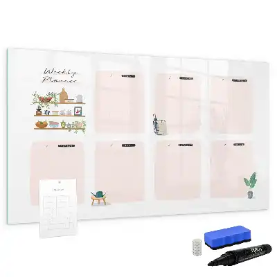 Ugeplanner med magnetisk overflade til tegning