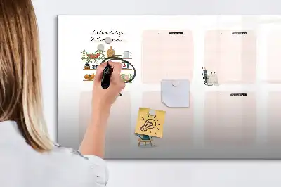 Ugeplanner med magnetisk overflade til tegning