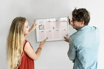 Ugeplanner med magnetisk overflade til tegning