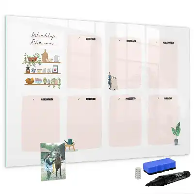 Ugeplanner med magnetisk overflade til tegning
