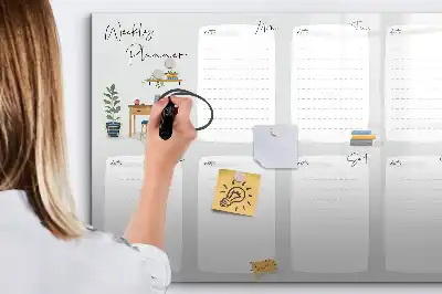 Magnetisk ugeplanlægger skrivetavle