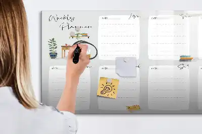 Magnetisk ugeplanlægger skrivetavle