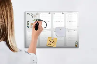 Magnetisk ugeplanlægger skrivetavle