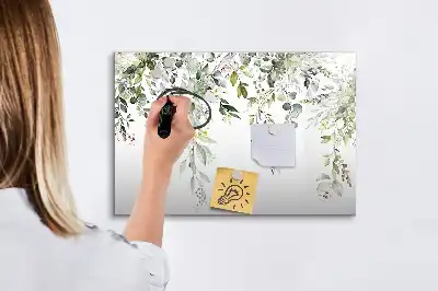 Magnetisk tegnetavle motiv med blomstrende natur