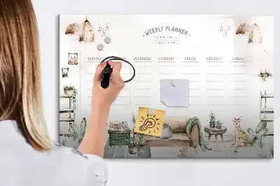 Magnetisk tegnetavle sød planlægger