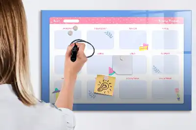 Magnetisk månedsplanner tavle til tegning