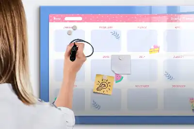 Magnetisk månedsplanner tavle til tegning