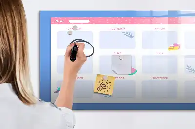 Magnetisk månedsplanner tavle til tegning