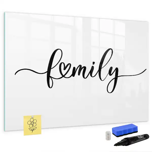 Magnetisk skrivetavle til familien
