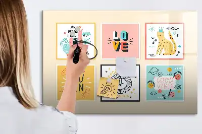 Magnetisk tegnetavle med motiverende citat
