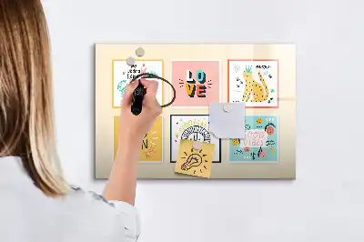 Magnetisk tegnetavle med motiverende citat