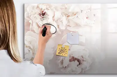 Magnetisk skrivetavle med motiv af pæoner