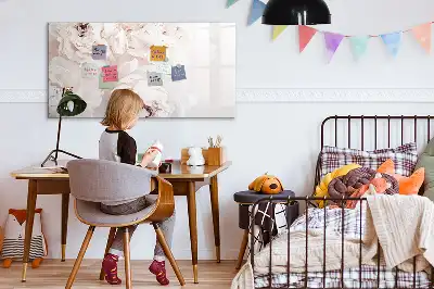 Magnetisk skrivetavle med motiv af pæoner
