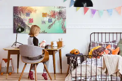 Magnetisk tegnetavle med motiv af tropiske palmer