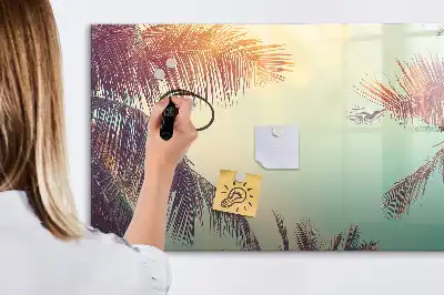 Magnetisk tegnetavle med motiv af tropiske palmer