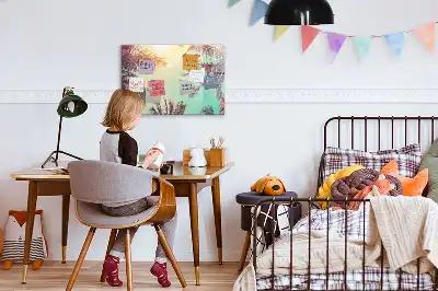 Magnetisk tegnetavle med motiv af tropiske palmer