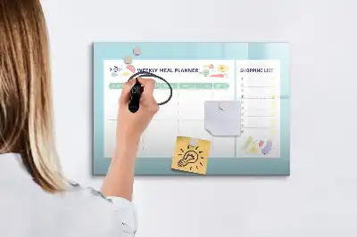 Magnetisk tegnetavle til madplanlægning