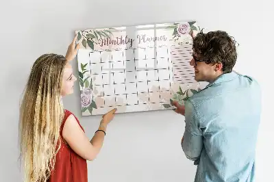 Magnetisk skrivetavle med rosenmotiv