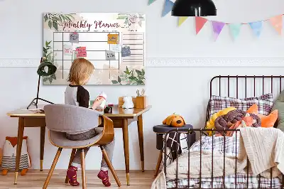 Magnetisk skrivetavle med rosenmotiv