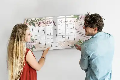 Magnetisk skrivetavle med rosenmotiv