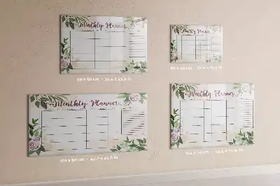 Magnetisk skrivetavle med rosenmotiv