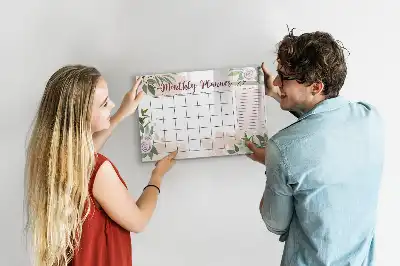 Magnetisk skrivetavle med rosenmotiv