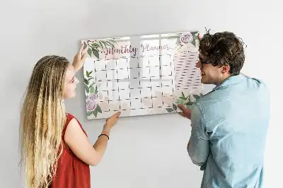Magnetisk skrivetavle med rosenmotiv