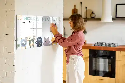 Magnetisk ugeplan til børn skrivetavle