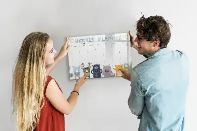 Magnetisk ugeplan til børn skrivetavle