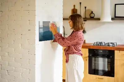 Magnetisk skrivetavle med landskabsabstraktion
