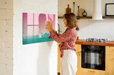 Magnetisk tegnetavle med gradienthimmel