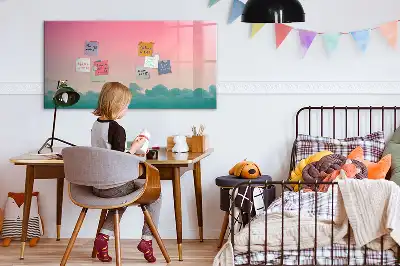 Magnetisk tegnetavle med gradienthimmel