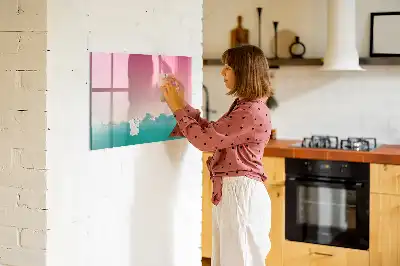 Magnetisk tegnetavle med gradienthimmel