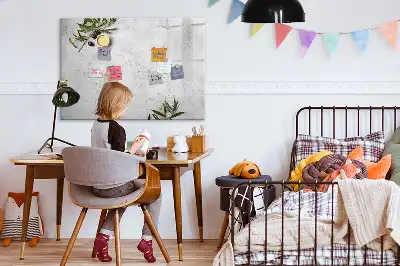 Magnetisk skrivetavle i minimalistisk olivengrøn