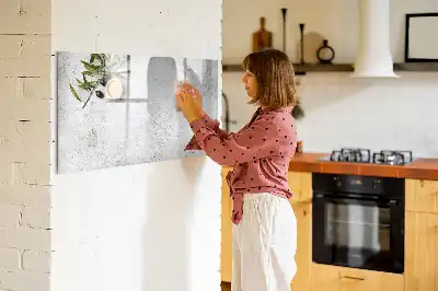 Magnetisk skrivetavle i minimalistisk olivengrøn