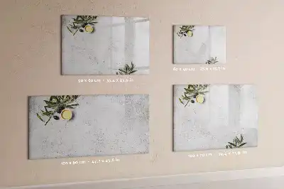 Magnetisk skrivetavle i minimalistisk olivengrøn