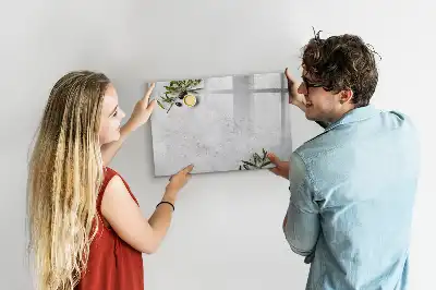 Magnetisk skrivetavle i minimalistisk olivengrøn