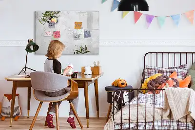 Magnetisk skrivetavle i minimalistisk olivengrøn