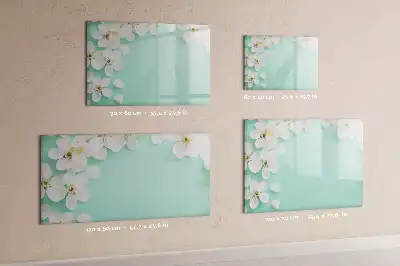 Magnetisk tegnetavle med motiv af flydende margueritter