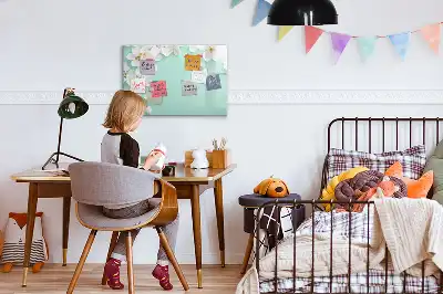 Magnetisk tegnetavle med motiv af flydende margueritter