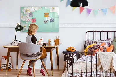 Magnetisk tegnetavle med motiv af flydende margueritter