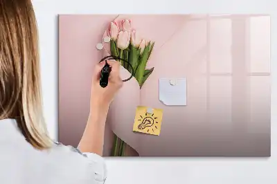 Magnetisk tegnetavle motiv med blomsterbuket
