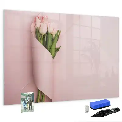 Magnetisk tegnetavle motiv med blomsterbuket