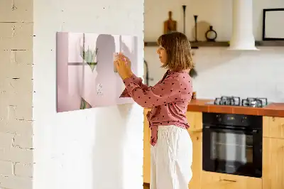 Magnetisk tegnetavle motiv med blomsterbuket