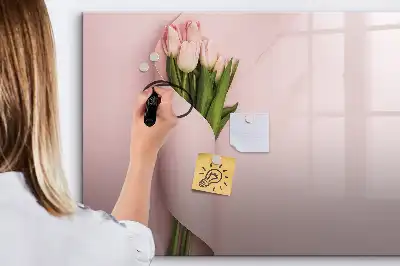 Magnetisk tegnetavle motiv med blomsterbuket