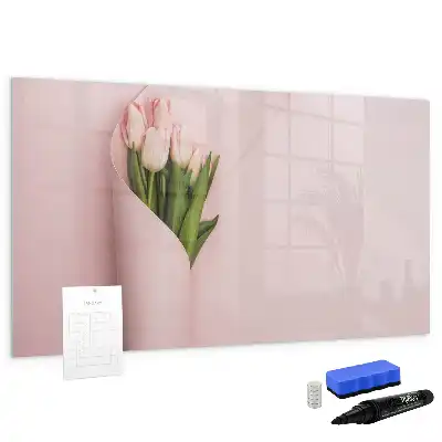 Magnetisk tegnetavle motiv med blomsterbuket